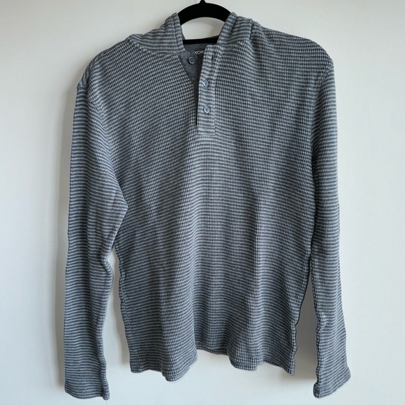 Michael Kors Gray Lightweight Pullover Knit Hoodie Medium - Picture 1 of 7